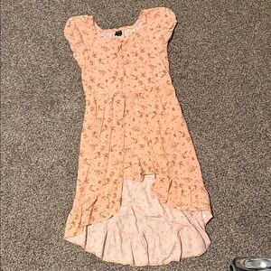 Art Class Peach Floral Casual Dress